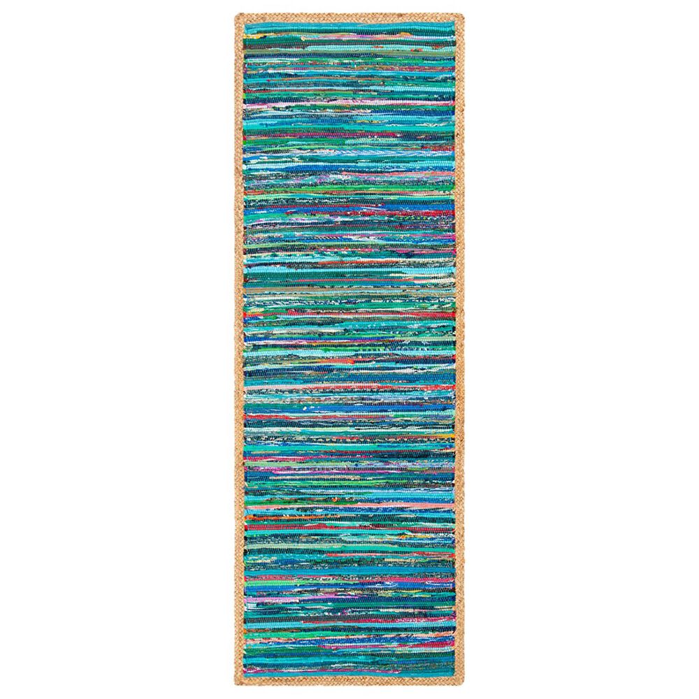 Safavieh Montauk 2'3" x 7' Green and Natural Runner, , large