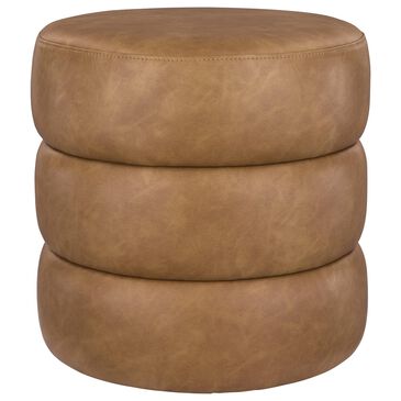 Ashley Ummi Swivel Accent Ottoman in Caramel, , large