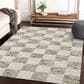 L&R Resources Kingston Geometric 7"9" x 9"9" White and Black Area Rug, , large