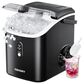 Euhomy 34 Lbs Portable Nugget Ice Maker with Self-Cleaning in Black, , large
