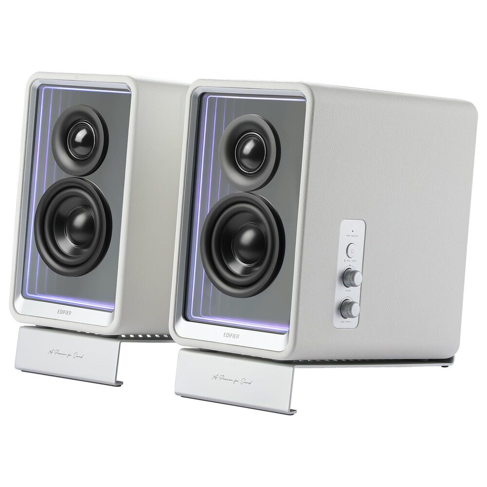 Edifier QR65 2.0 Hi-Res Audio Wireless Active Monitor Speakers Pair in White, , large