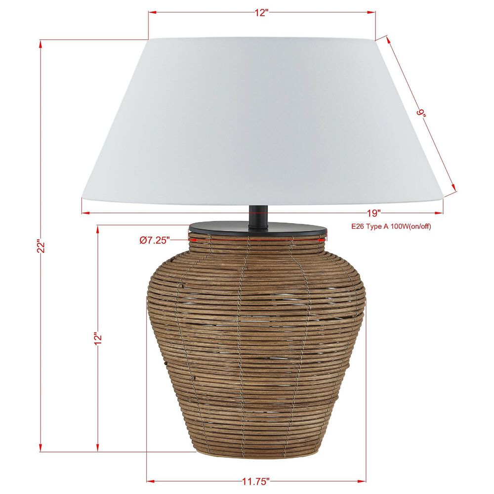 Southern Lighting Catherine Table Lamp in Brown, , large