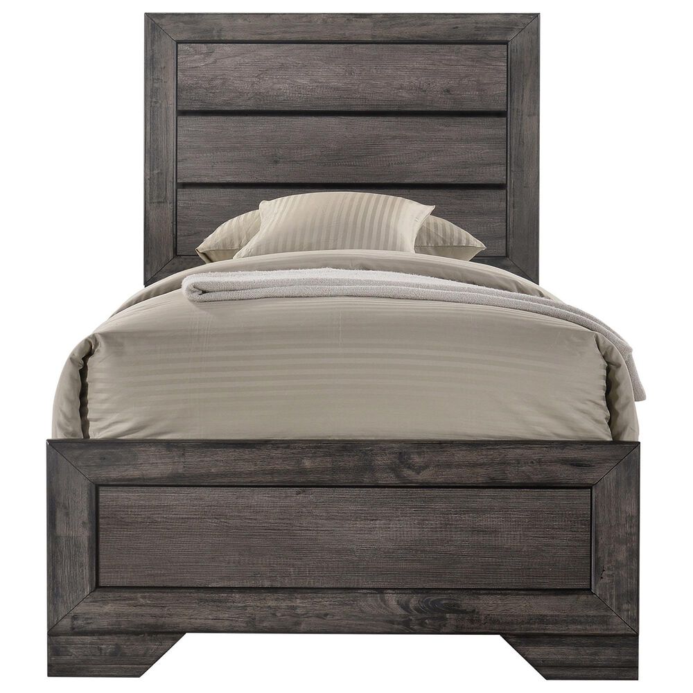 Mayberry Hill Nathan Twin Bed in Grey Oak, , large