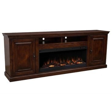 Legends Home Kensington 86" Fireplace Console with Fireplace Insert in Rosewood, , large
