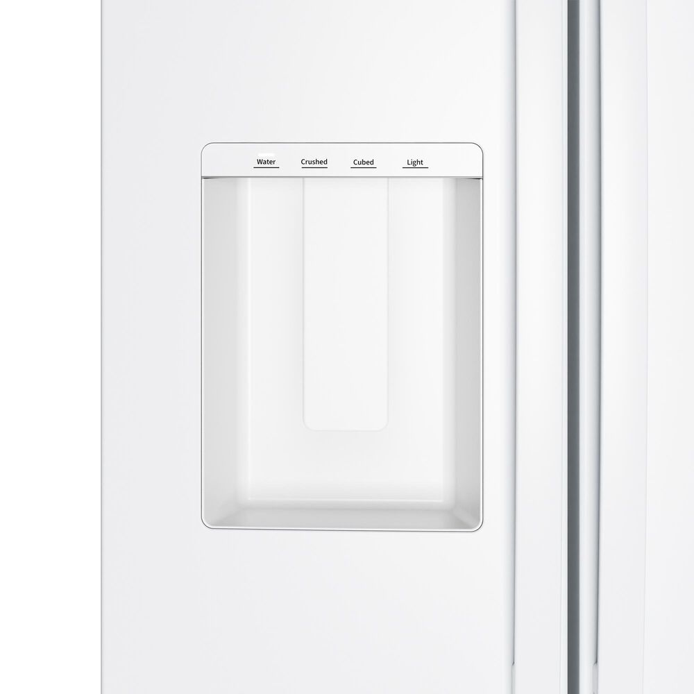 GE Appliances 24 Cu. Ft. Counter-Depth Side-By-Side Refrigerator with Extra Tall Dispenser and Energy Star in White, , large