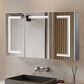 Lexora Home Mesa 48" x 32" LED Mirror Medicine Cabinet with Defogger in Aluminium, , large