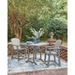 Ashley Sanctuary Beach Outdoor Counter Height Table with Umbrella Option in Dark Gray - Table Only, , large