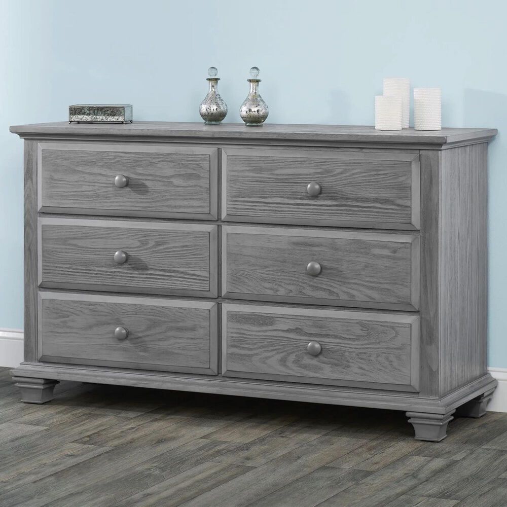 Oxford Baby Kenilworth 6 Drawer Dresser in Graphite Gray, , large