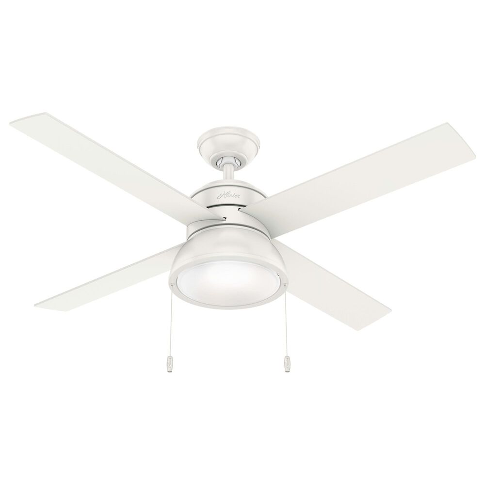 Hunter Loki 52&quot; Ceiling Fan with LED Lights in Fresh White, , large
