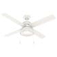 Hunter Loki 52" Ceiling Fan with LED Lights in Fresh White, , large