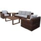 Plank and Hide Cade Wicker End Table in Brown (End Table Only), , large