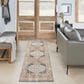 Nourison Astra Machine Washable ASW11 2"2" x 10" Denim and Multicolor Runner, , large