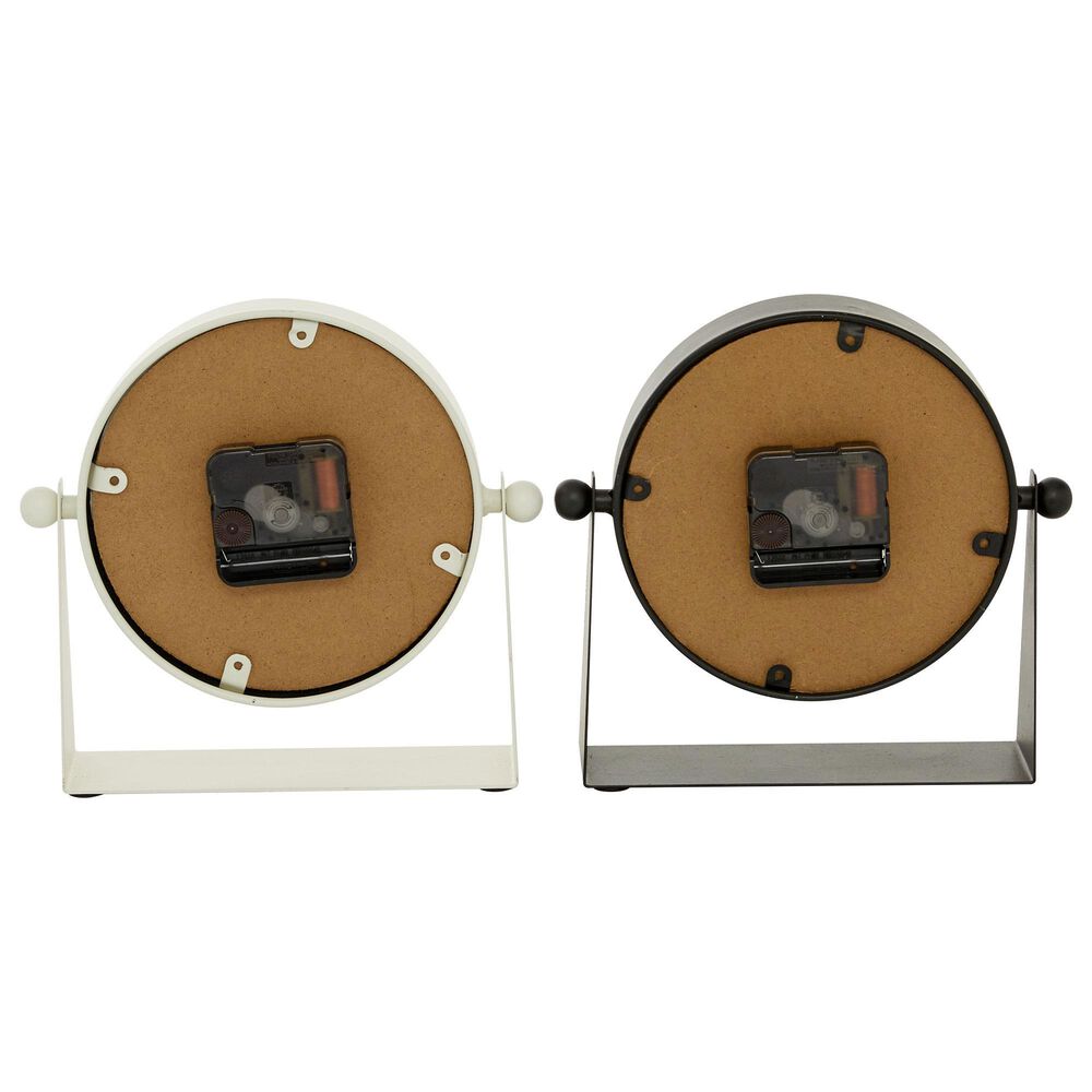 Maple and Jade 8&quot; Clock in Black and White &#40;Set of 2&#41;, , large