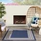 Nourison Horizon HOZ03 Navy 8" x 10" Indoor/Outdoor Area Rug, , large
