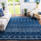 Safavieh Tulum TUL229N 10" x 13" Navy and Ivory Area Rug, , large