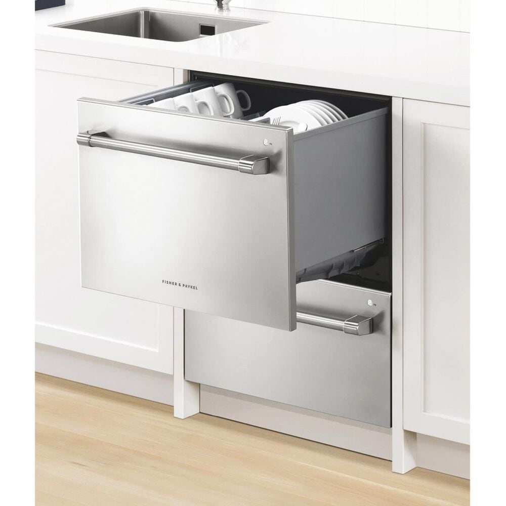 Fisher &amp; Paykel 24" Professional Built-In Double Drawer Dishwasher in Stainless Steel, , large