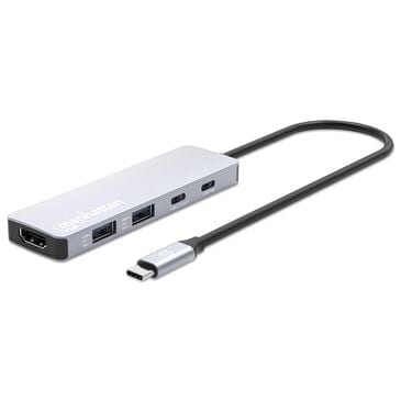 Manhattan USB-C PD 5-In-1 HDMI 4K Docking Station/Multiport Hub in Space Gray, , large