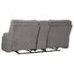 Benchcraft Coombs Double Power Reclining Loveseat with Console in Charcoal, , large