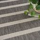 Nourison Positano POS03 Charcoal and Ivory 9" x 12" Indoor/Outdoor Area Rug, , large