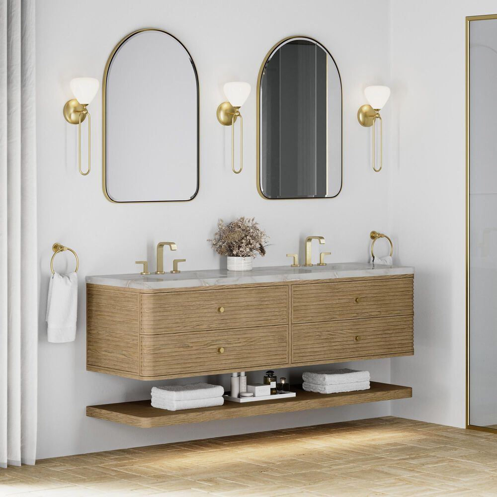 James Martin Allamari 72" Double Bathroom Vanity in Dune Mist with 3 cm Victorian Silver Top, Rectangular Sinks and FreePower Wireless Charger, , large