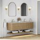 James Martin Allamari 72" Double Bathroom Vanity in Dune Mist with 3 cm Victorian Silver Top, Rectangular Sinks and FreePower Wireless Charger, , large