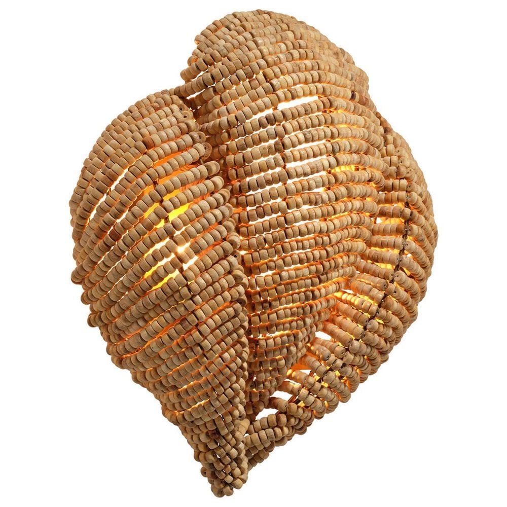 Jamie Young Direct Ship Elmont 1-Light Wood Beaded Wall Sconce in Natural, , large