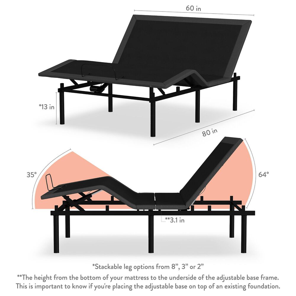 Glideaway Tranquility II Queen Adjustable Base, , large
