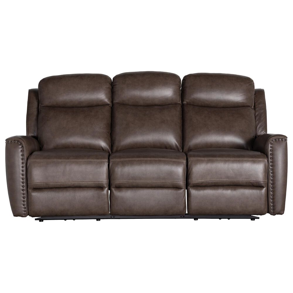 Bassett Douglas Leather Power Reclining Sofa in Sable, , large