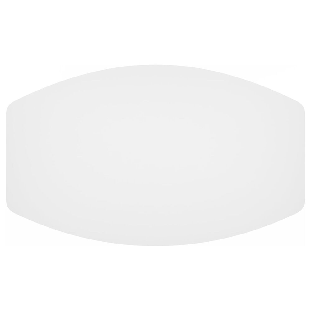 HOMLUX 2-Tier Oval Coffee Table in White, , large