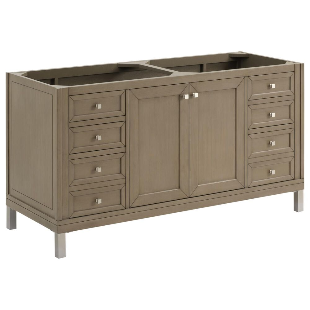 James Martin Vanities Chicago 60" Double Bathroom Vanity Cabinet in Walnut Whisper, , large