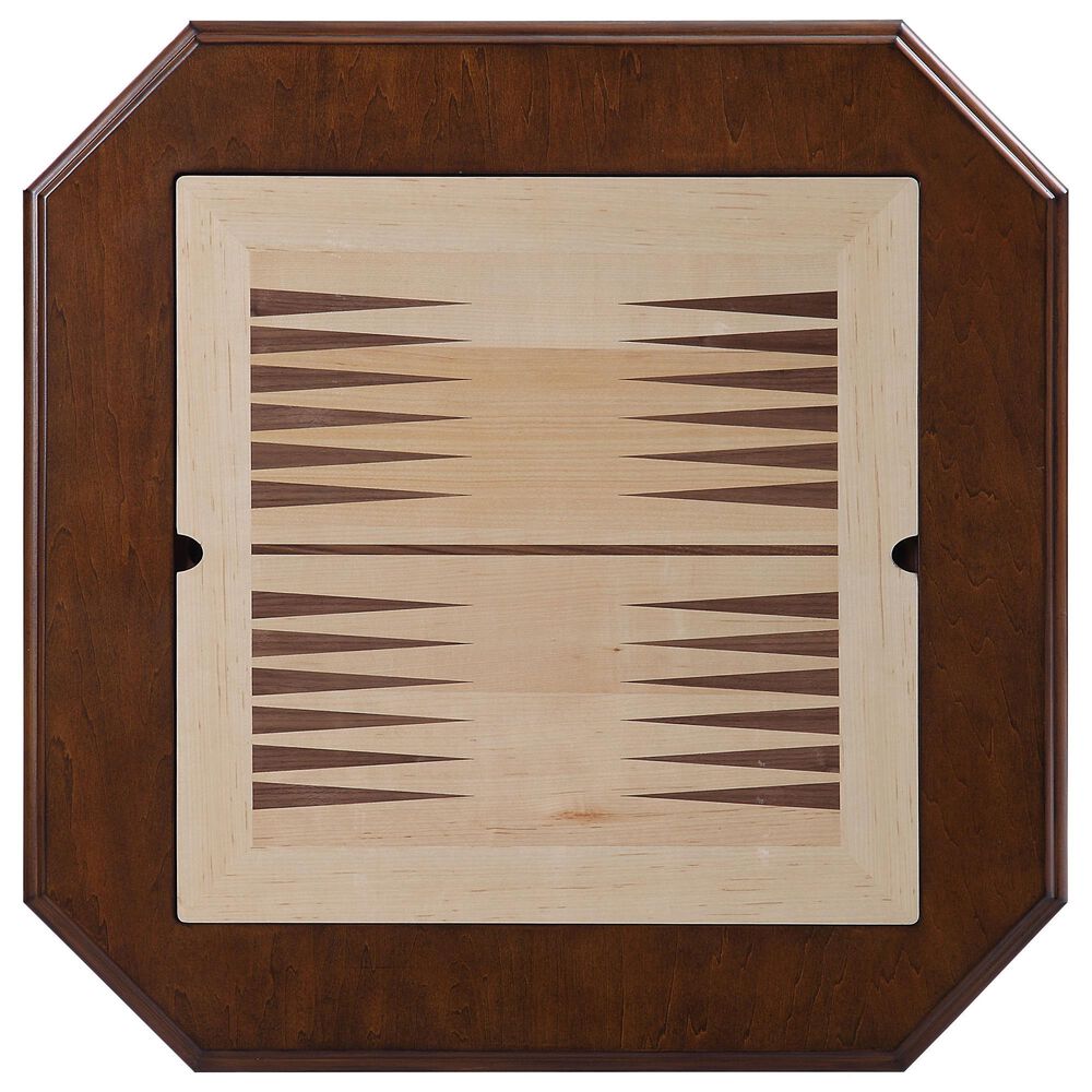 HOMLUX Bishop II 2-Drawer Game Table in Cherry, , large