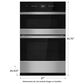 JennAir Noir 27" Combination Electric Microwave and Wall Oven in Stainless Steel and Black, , large