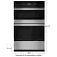 JennAir Noir 27" Combination Electric Microwave and Wall Oven in Stainless Steel and Black, , large