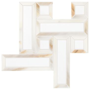 Dal-Tile Gamma Bella Blend 12"" X 12"" BASKET Natural Stone Mosaic Sheet, , large