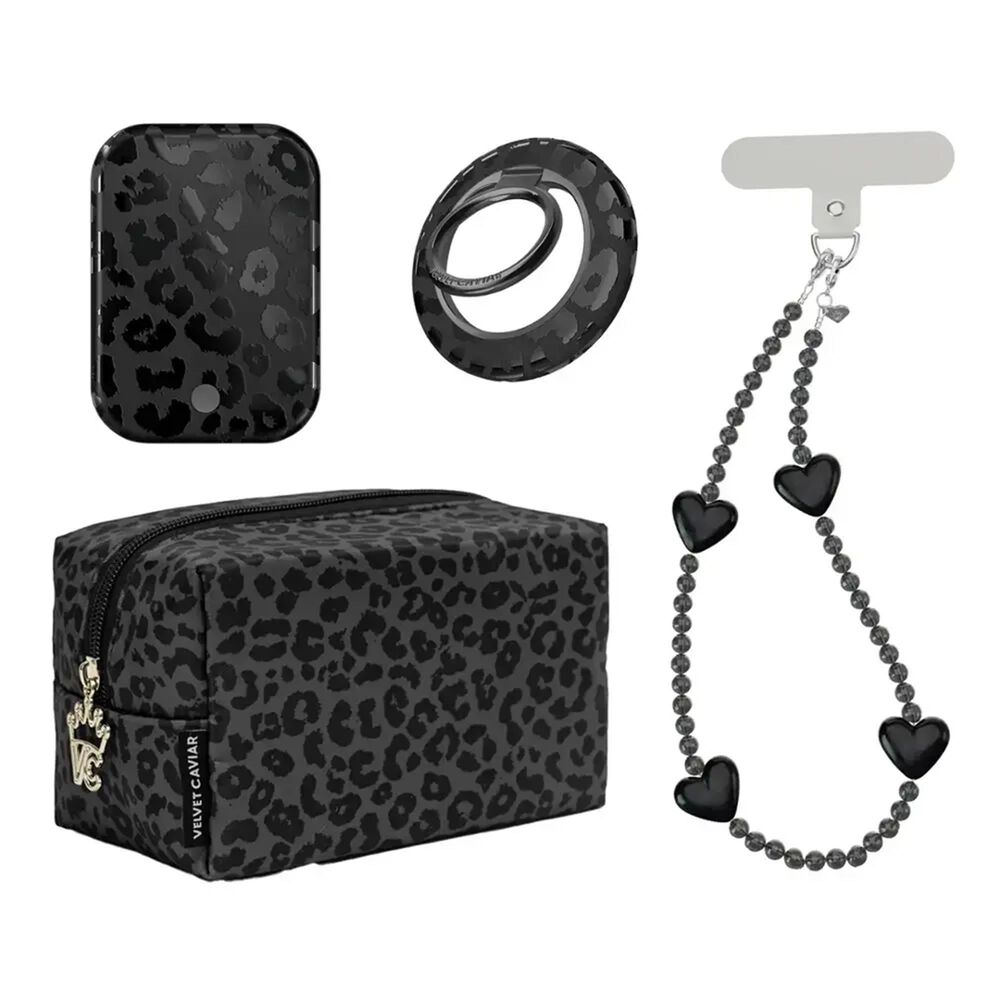 Velvet Caviar Phone Accessories Gift Set in Black Leopard, , large