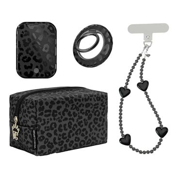 Velvet Caviar Phone Accessories Gift Set in Black Leopard, , large