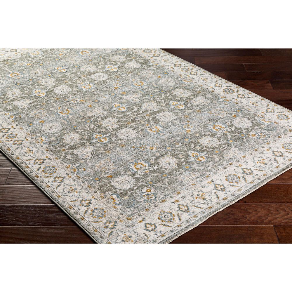 Surya Dresden Deep Teal, Taupe, Dusty Sage, Off-White, Light Gray, Mustard and Olive 9' x 12'2" Area Rug, , large