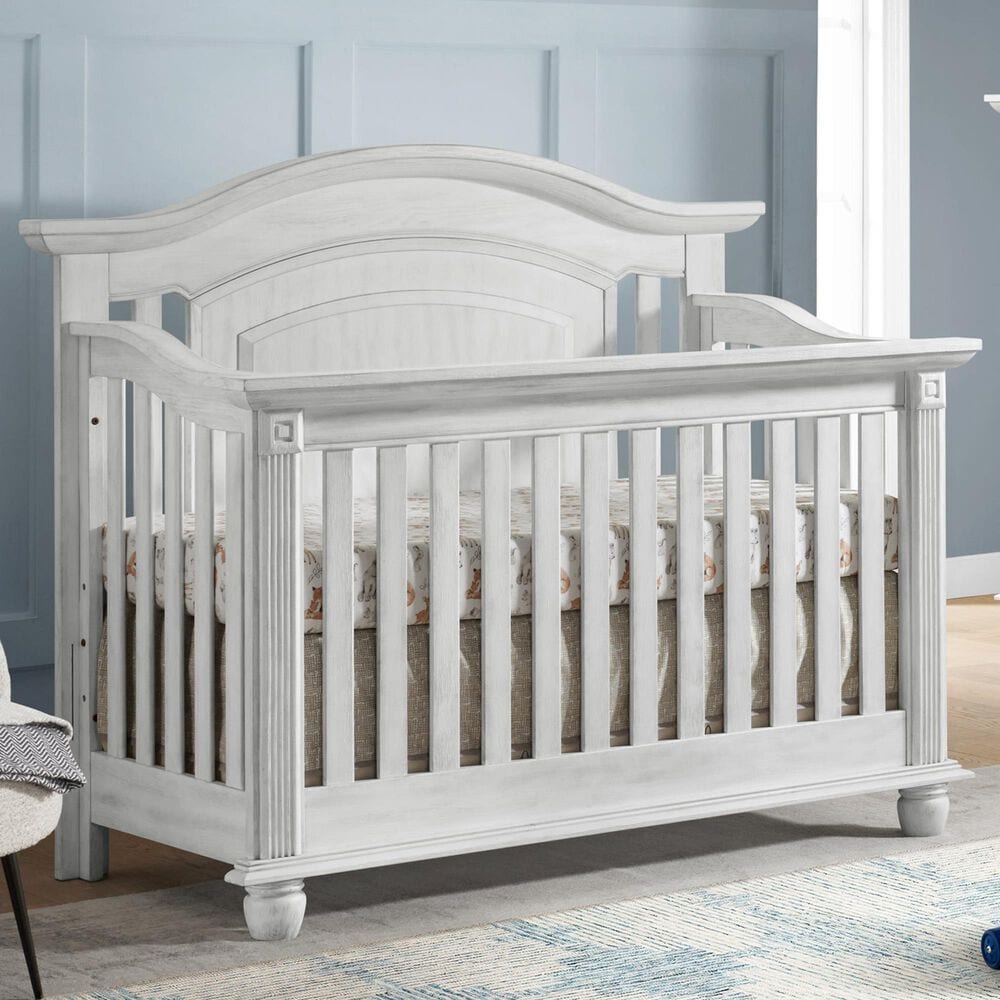Oxford Baby London Lane 4-In-1 Convertible Crib in Vintage White, , large