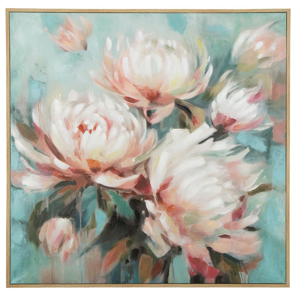 Ashley Parryville 48" x 49" Wall Art in Aqua and Pink, , large