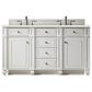 James Martin Vanities Bristol 60" Double Bathroom Vanity in Bright White with 3 cm Lime Delight Quartz Top and Rectangular Sinks, , large