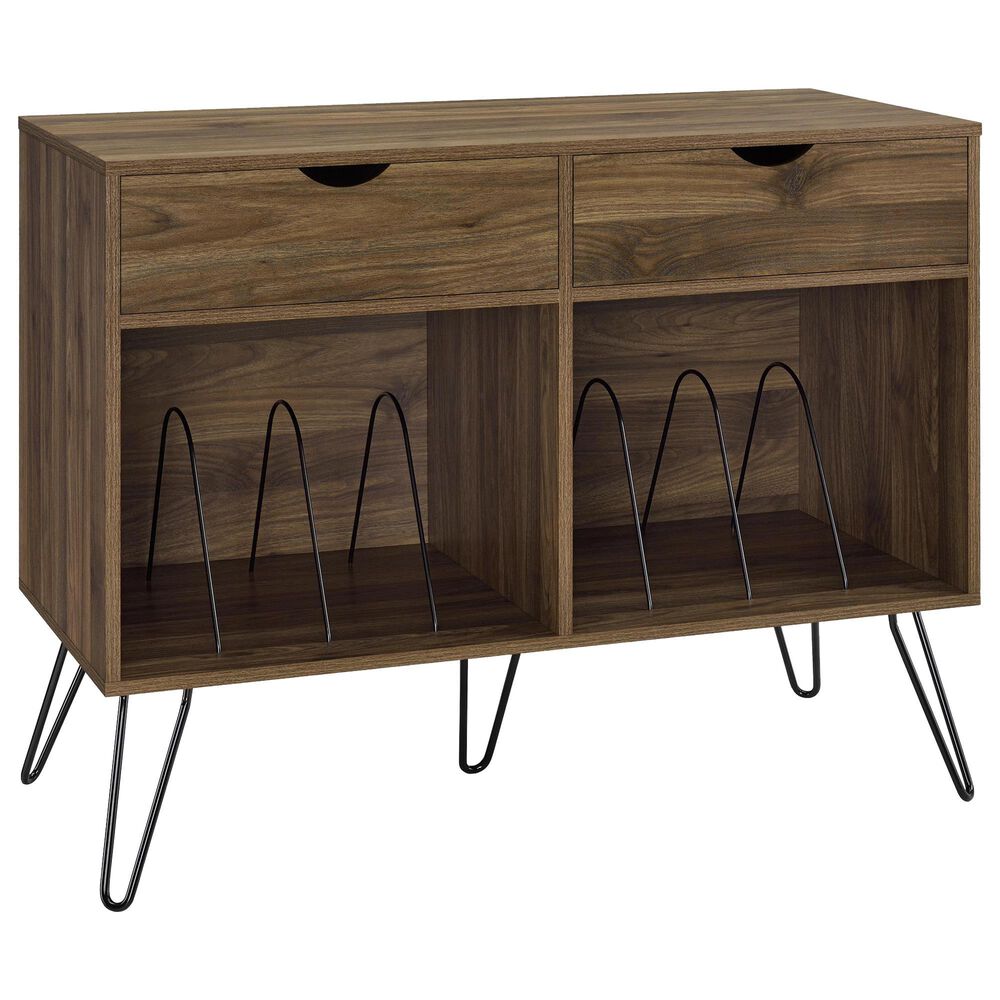 DHP Concord 40" Turntable Stand with Drawers in Florence Walnut, , large