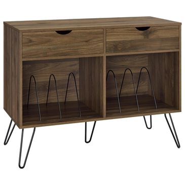 DHP Turntable Stand with Drawers in Walnut, , large