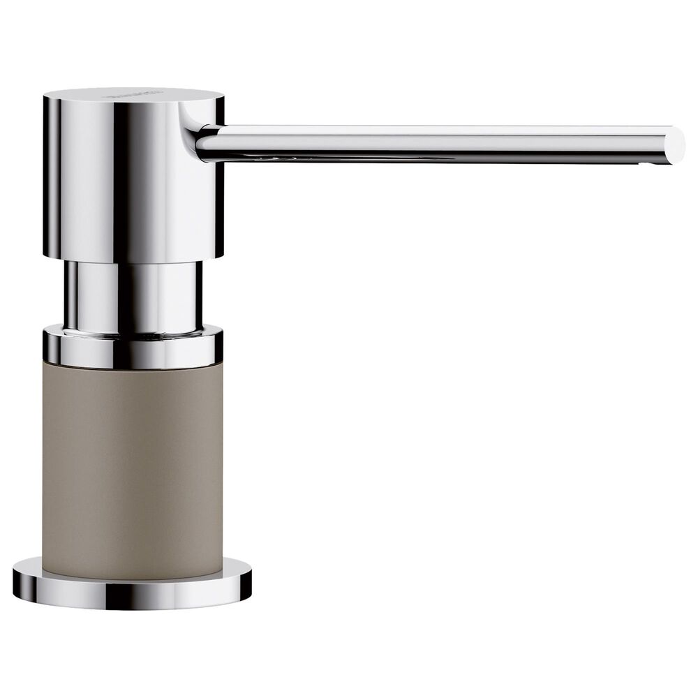 Blanco Lato Soap Dispenser in Chrome and Truffle, , large