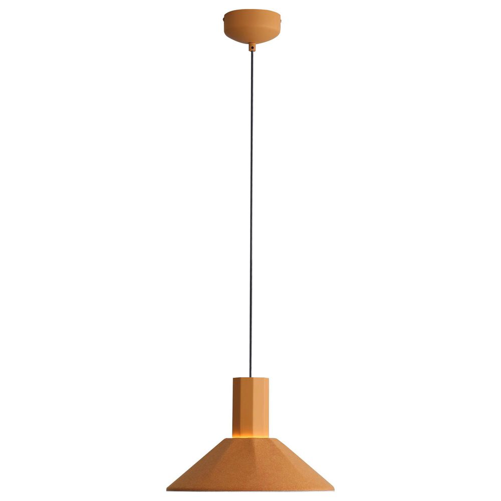 Golden Lighting Faroe 13" 1-Light LED Pendant in Earth Yellow and Grey, , large