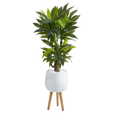 Nearly Natural Inc 46" Corn Stalk Dracaena Artificial Plant in Green, , large
