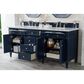 James Martin Vanities Brittany 72" Double Bathroom Vanity in Victory Blue with 3 cm Eternal Jasmine Pearl Quartz Top and Rectangle Sinks, , large
