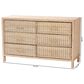 Baxton Studio Lanica 6-Drawer Dresser in Sun Bleached, , large