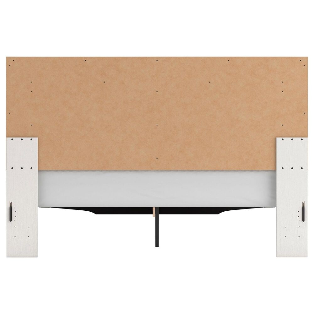 Ashley Zuraleus 3-Piece King Upholstered Storage Bedroom Set in Matte White, , large