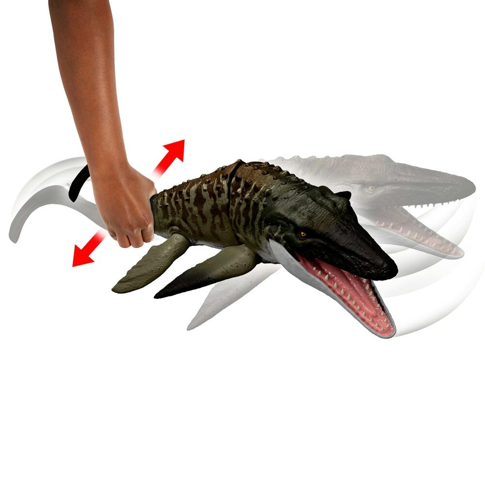 Mattel Jurassic World Rebirth Bite N Blast Mosasaurus Action Figure, , large