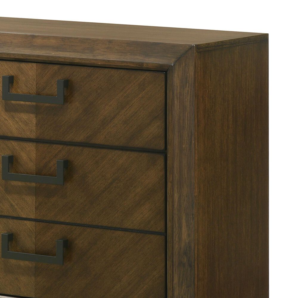 Crown Mark Lakecrest 3 Drawer Nightstand in Brown, , large